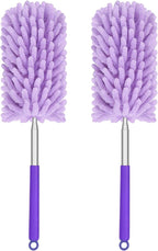 Mini Duster for Cleaning, 360° Bendable Hand Dusters with Extension Pole, Washable Small Duster for Car Interior, Office, Furniture