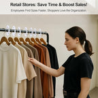 13 Pcs Clothing Rack Size Dividers Round White Plastic Size Markers for Clothing Rack Pre-Labeled (XXS-XXXL) & Blank Dividers & Erasable Pen for Closet, Retail Store, Wardrobe