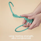 Utopia Home Plastic Hangers 50 Pack, Space Saving Plastic Clothes Hangers for Adults with Built-in Strap Hooks, Essential for Shirts, Pants, Skirts & Coats (Aqua)