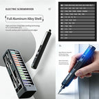 Cordless Electric Screwdriver Set, Rechargeable Precision Screwdriver with LED Ring Light, Type-C Charging, Multi-Bit Kit for Home Repair and Electronics