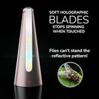 Fly Fans for Tables by Modern Lyfe - AA Battery & USB Powered - Fly Swatter Outdoor Camping Accessory Or for Food at Parties, Restaurants & Picnics, Bug Fan, Spinner Keeps Flies Away (2 Pack - Pink)