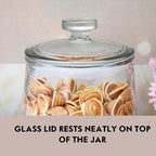 Maredash 1 Gallon glass jars, Cookie Jar & Candy Jar with Lid, Large Food Storage Container,glass jar with lid for Buffet, Coffee & Flour, Laundry Room Storage & Pantry 2pcs