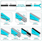 MAVRIZ Air Broom for Dust, Hair, Liquids, Silicone Broom with Removable Rubber Strip and Brooms Bristle, Multifunctional Floor Squeegee for Indoor Cleaning