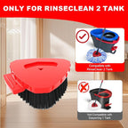 Small 1 Pack Scrub Brush Replace Head ONLY for O Cedar RinseClean 2-Tank Spin Mop, NOT for EasyWring 1-Tank System