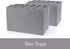 Covermates Keepsakes - Adjustable Zip-Top Storage Box - Configurable FlexGrid Compartments - Heavy Duty Polyester- Reinforced Handles - Stackable Design - Indoor Storage, Grey Heather