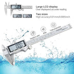 Digital Caliper, IP54 Waterproof Stainless Steel Caliper Measuring Tool, Vernier Caliper with Huge LCD Screen, Auto - Off Feature, Inch and Millimeter Conversion (6 Inch /150 mm)