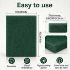 100-Pack Multipurpose Scouring Pads, Tough & Reusable Non-Scratch Cleaning Pads for Everything from Kitchen to Bathroom - Dishes, Grill, Oven, Sink, Bathtub