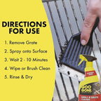 Goo Gone Grill and Grate Cleaner Spray (2 Pack) Cleans and Degreases BBQ Cooking Grates and Racks, Pellet and Electric Smokers- 24 Ounce