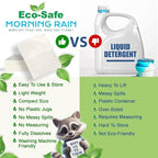 MorningRain Eco-Safe Laundry Detergent Sheets - Ingredients from Finland, Natural Scent, Bio-Enzyme Formula, Power clean, 30 Sheets (Up to 60 Loads) - Non-Toxic, Preservative-Free, Designed in USA