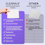 CLEARALIF Platinum Laundry Detergent Sheets, Lavender,Deep Cleansing, Great For Travel, Apartments, Laundry Strips Eco Friendly & Hypoallergenic - 100 Loads