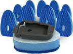 Smilyeez No Plastic Blue Dotted Sponge Refill for Scotch-Brite's Dishwand Refill 10 Pack with Adapter
