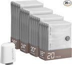 Vacuum Seal Bags for Clothing Travel with Rechargeable Cordless Pump, VINTAR 20 Pack Space Saver Vacuum Storage Bags, Travel Vacuum Compression Bags Set for Luggage Clothes Bedding Blanket