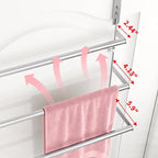 Over The Door Towel Rack,Towel Rack with Hooks for Door Hanging, Door Towel Bar, Over Door Towel Racks for Bathroom (Brush Nickel)