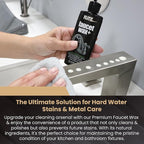 Flitz Faucet Wax Plus - 3.4oz Bottle of USA-Made, Water-Based Faucet Cleaner & Polisher for Water Stains, Fingerprints, & More - Metal Wax for Bronze, Nickel, Chrome, Brass - Granite Polish (1 Pack)