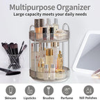 Asayuee 360 Rotating Makeup Organizer for Vanity,Bathroom Countertop Organizer,Spinning Perfume Organizer&Vanity Organizer(Grey-2 Tier)