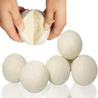 White Dryer Balls XL Laundry Balls Reusable Anti Static, 6 Pcs Lint Balls Remover for Dryer, Dryer Balls Natural Fabric Softener, Reduce Clothes Wrinkles and Saving Drying Time (White 6 Pcs)