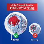 O-Cedar MicroTwist MAX Microfiber Twist Mop with 2 Extra Refills | Features Hands-Free Wringing | Extra Large 18-Inch Mop Head | Safe on All Floor Types,Red