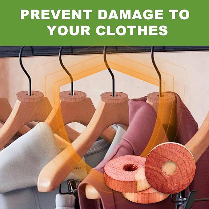 (172pcs) Cedar Block for Closet Drawers, Aromatic CedarRings, Natural Fresh Scent CederWood, CedarClosets Clothes Storage Wardrobes and Drawers Cedar Freshener