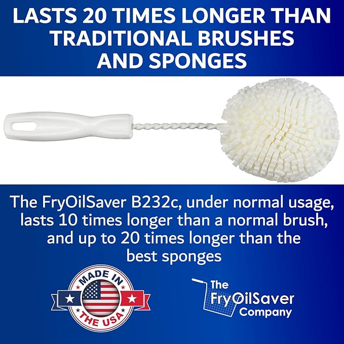 Set of 2 Crystal Stemware & Goblet Glass Cleaning Brush Kit - Non-Scratch Foam Wine Glass Brushes for Washing Glasses, Decanter, Mug, Stemware - for Home, Restaurant, Bar, Hotel - by FryOilSaver Co.