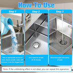 Drain Clog Remover Powerful Unclogging Sink Hair Cleaner for Kitchen, Shower Pipes and Drains, Toilet Unclogger Heavy Duty Bathroom Pipeline Dredge for Kitchen and Pipes Cleaning Tool（320g/11.3oz）