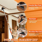 30FT Reach Duster Cleaner Kit, Dusters for Cleaning with Extension Pole, Baseboard & Wall and Window Cleaner Mop for Fan Blades, High Ceiling and Cobweb