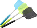 3 Pcs Telescopic Fly Swatter, Plastic Fly Swatter Long Handle Heavy Duty FlySwatters Set for Indoor Outdoor Office Home