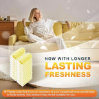JOYMOOP Scented Telescopic Duster kit, 3FT Extendable Handle (Yellow) + 24 Yellow Refills for Swiffer Feather Duster,Easy Cleaning for Ceilings, Ceiling Fans, Blinds, Vents & Shelves