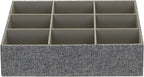 Household Essentials 3 Piece Drawer Organizers Starter Set, Customizable Inserts, Large Tray and 2 Small Trays, Graphite