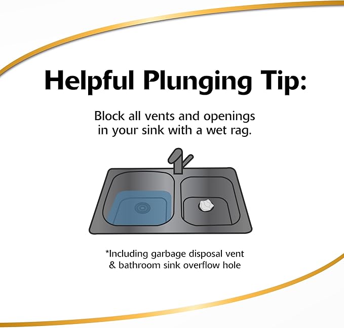 Korky Beehive Mini Sink and Drain Plunger - Works for Bathrooms, Kitchens, Sinks, Baths and Showers - Strong Suction Power for Easy Clog Removal