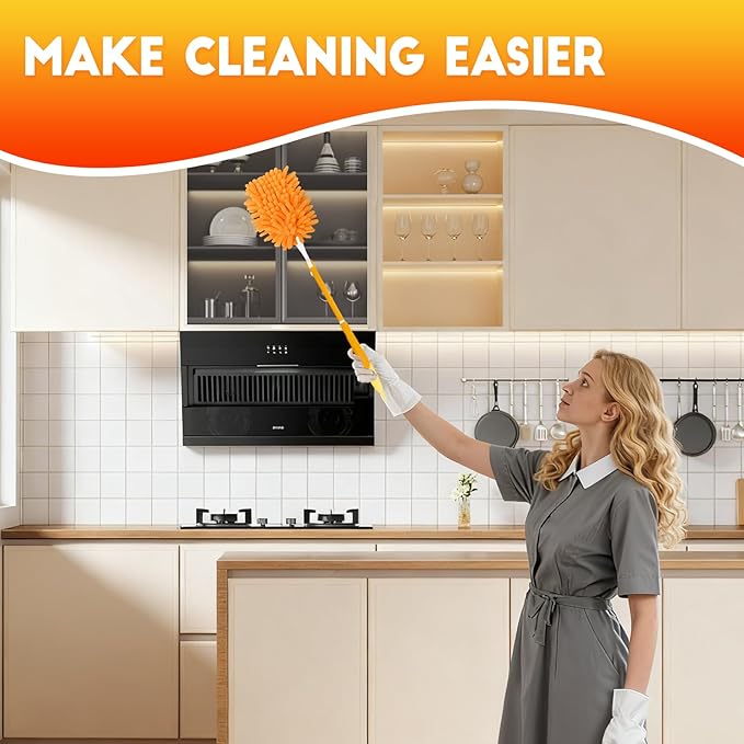 8 Pack Reusable Duster Refill Compatible with Swiffer Hand Duster, 360 Heavy Duty Duster Refills for Cleaning, Office, Ceiling Fan (Handle is Not Included)