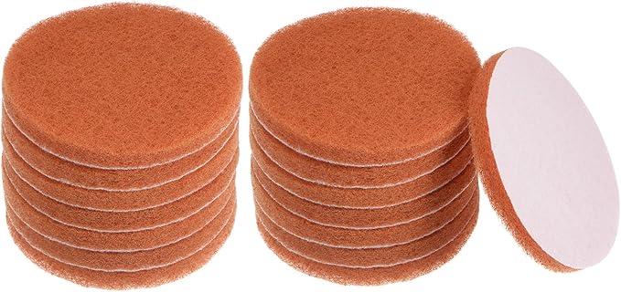 HARFINGTON 15pcs Drill Power Brush 4 Inch Tile Scrubber Scouring Pads 2000 Grit for Bathroom Kitchen Household Cleaning