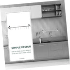 304 Stainless Steel Wall-mounted Kitchen Hook Rack Multi-function Utensil Hanger No Drill Design Easy Installation for Kitchen Organization
