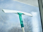 Leifheit Window Squeegee XL and Telescope Handle 200 cm, Window Wiping Set, Window Squeegee and Long Handle, Easy Window Cleaning Click System Handle