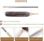 Extendable Ostrich Feather Duster Lengthen Feather Duster Used for Home Cleaning Ceilings（2.1M,Yellow）