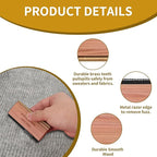 Cashmere Comb – 100 x 44 x 10mm Multi-Fabric Shaver for Clothing – Durable Cedar Wood Comb with Metal Pick – Easy to Use and Portable Fiber Cloth Pilling Remover Ideal for Sweaters, Fuzz