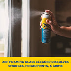 Zep Foaming Glass Cleaner - 19 oz (Case of 12) ZUFGC19 - Streak-Free Professional Grade Formula that Dissolves Dirt, Fingerprints and Grime on Glass, Mirrors, Windows and Plexiglas in Home, Business,