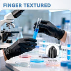 akgk Nitrile Gloves, 100 Pcs Disposable Black Nitrile Gloves Large, Cleaning Gloves for Cooking, Household & More, Powder-Free, Latex-Free