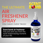 Scent Bomb Air Freshener Spray, Long-Lasting Odor Eliminator for Home & Car, Effective Deodorizer for Kitchen, Bathroom, Fresh Room Spray & Smell Neutralizer, Gardenia Scent