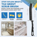 Crevice Cleaning Brush Set (12 Pack) – Hard Bristle Gap Cleaning Tool for Window Tracks, Grout & Bathroom Corners – Thin Deep Cleaning Brush for Kitchen Sink, Sliding Door Tracks & Tight Spaces