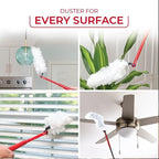 O-Cedar Flex & Catch Heavy Duty Dusting Kit with 3 Disposable Duster Refills | New & Improved Model | Extendable 3 Ft Handle with Stay-On Duster Hook | Traps 3X More Dust Than Feather Dusters
