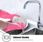 Rubber gloves dishwashing 2 or 4 Pairs for Kitchen,Cleaning gloves for household Reuseable.