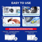 Seaways Washing Machine Cleaner Powder 4 Pack - Deep Clean Solution for HE Top Load and Front Load Washers, Descaler for Drum, Tub & All Internal Parts - 4 Month Supply