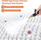 Steam Cleaner, 2500W High Pressure Steam Cleaner for Home, Steamer for Cleaning with 3 Brush Heads, 2 washers and Extended Rod, Handheld Steam Cleaner for Upholstery, Kitchen, Bathroom (Orange)