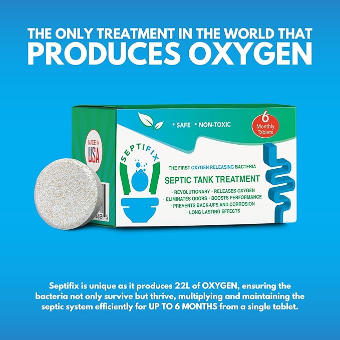 Septic Tank Treatment Tabs - Live Aerobic Bacteria Tablets For Your Septic Tank