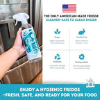Oh Yuk Fridge Cleaner – Spray + Concentrate Combo | Makes 5 Bottles | Cleans Inside Refrigerator for Spotless, Food-Contact Safe Surfaces | Biodegradable, Vegan | Tackles Sticky Messes & Dried-On Food