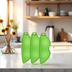 3 Pcs Green Multipurpose Bean Shaped Sponge Set, Heat Resistant Bottle and Internal Cleaning Sponges, Reusable entreprises Bottle Cleaning Tools, Household Cleaning Sponges