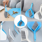 GLEAVI Mini Broom and Dustpan Set, Compact Household Pet Cleaning Tool, Desktop Sweeping Accessory for Home and Office, Portable Handheld Cleaning Supplies