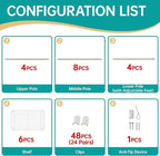 SINGAYE 6 Small Shelf Storage Wire Shelves Closet Bathroom Organizers Metal Pantry Kitchen Garage Shelving Unit Laundry Room Organization Home Narrow Rack Net Basket with Wheels White