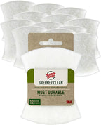 Scotch-Brite Greener Clean Non-Scratch Scrub Sponge, Sponge for Washing Dishes, Cleaning Kitchen, Superior Performance and Made with Sustainable Materials, Dishwasher Safe, 12 Scrub Sponges