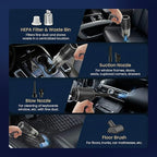 VIMALIFE 10000Pa Cordless Car Vacuum Cleaner & Air Duster, Powerful Handheld Auto Vacuum, 42000RPM Motor, LED Light, Type-C Fast Charge, Washable Filter, 5 Multi-Nozzles for Home, Car, Pet Hair, Black